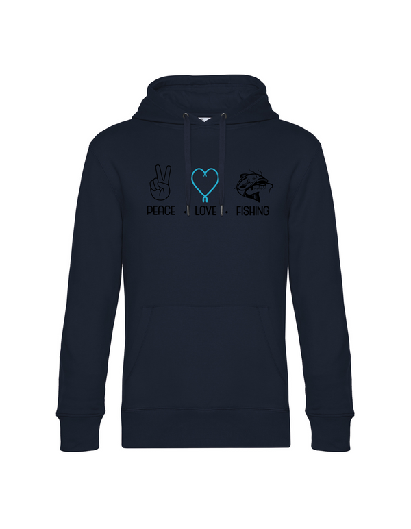 Hoodie Herren "Peace.Love.Fishing" - Wels