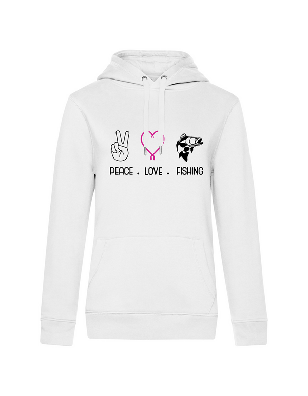 Hoodie Damen "Peace.Love.Fishing" - Zander