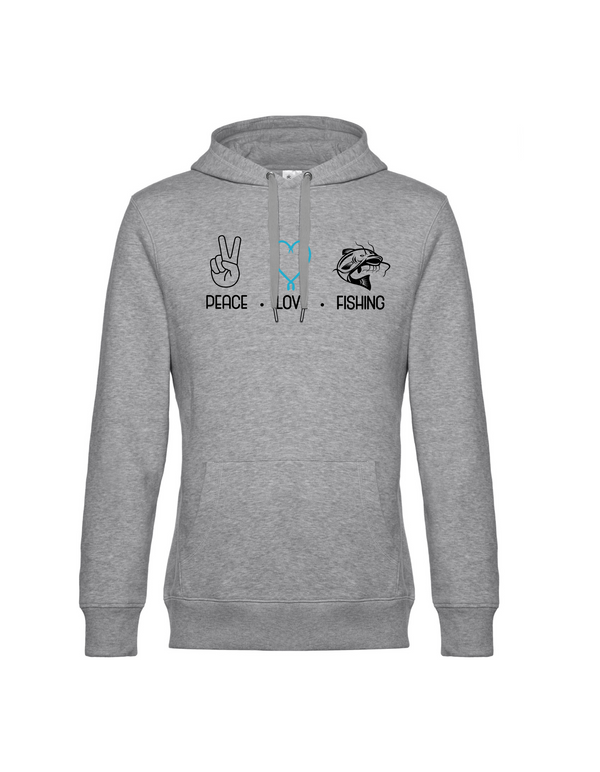 Hoodie Herren "Peace.Love.Fishing" - Wels