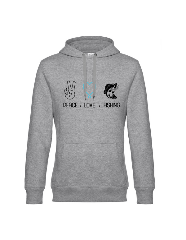 Hoodie Herren "Peace.Love.Fishing" - Barsch