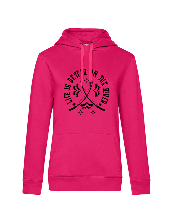 Hoodie Damen "Life is better on the river"