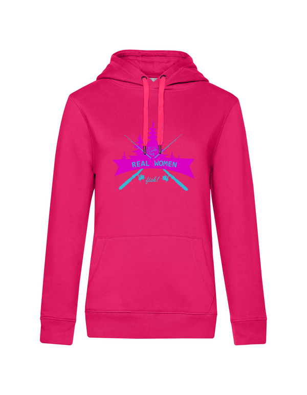 Hoodie Damen "Real women fish" - Wels