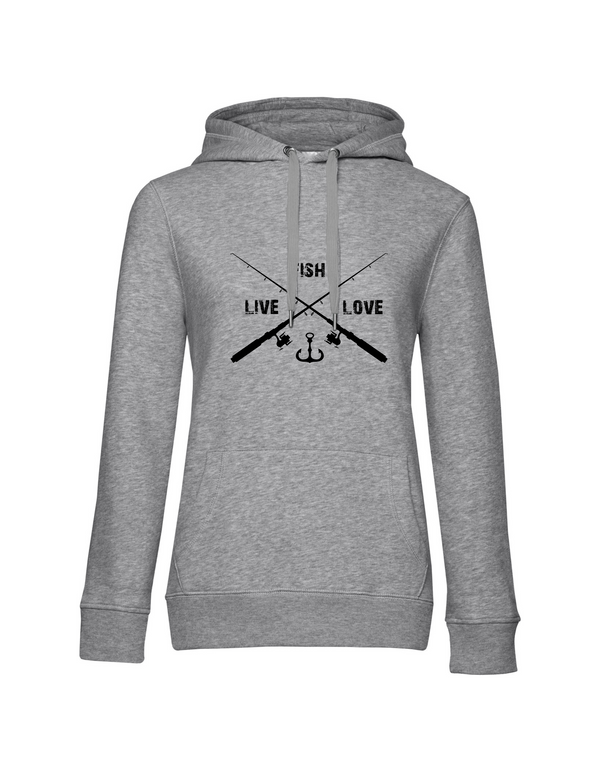 Hoodie Damen "Live.Love.Fish"