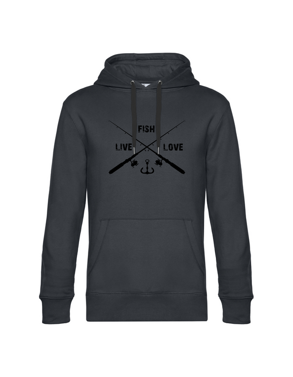 Hoodie men "Live.Love.Fish"