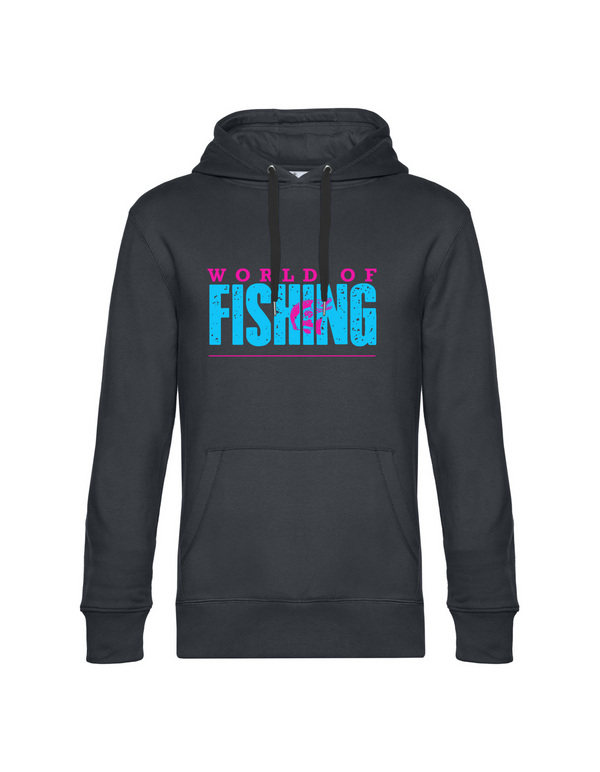 Hoodie Herren "World of Fishing" - Hecht