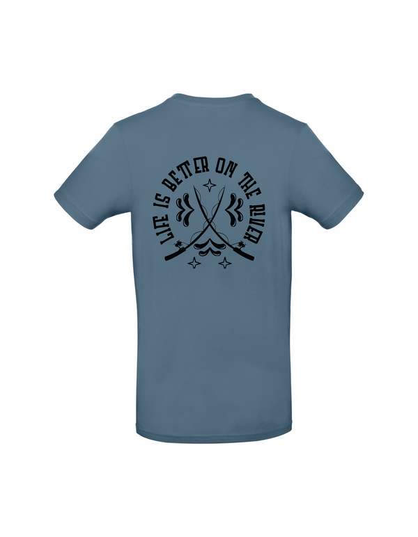 T-Shirt Herren "Life is better on the river"