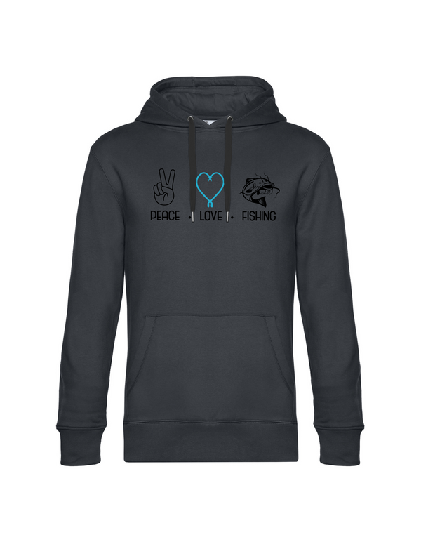 Hoodie Herren "Peace.Love.Fishing" - Wels