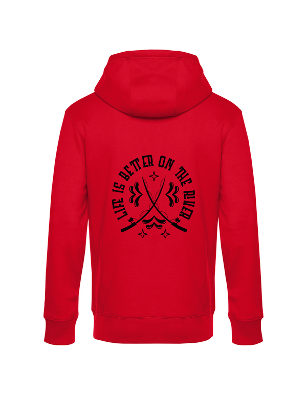 Zip-Hoodie Herren "Life is better on the river"