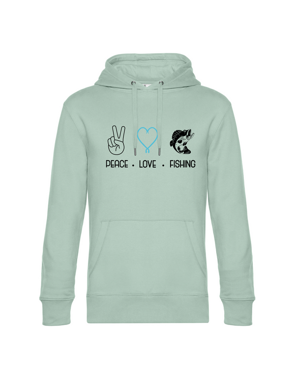 Hoodie Herren "Peace.Love.Fishing" - Barsch