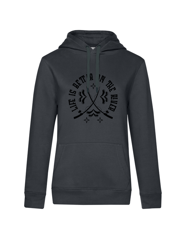 Hoodie Damen "Life is better on the river"