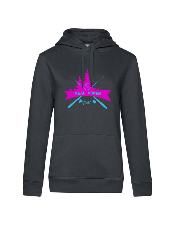 Hoodie Damen "Real women fish" - Barsch