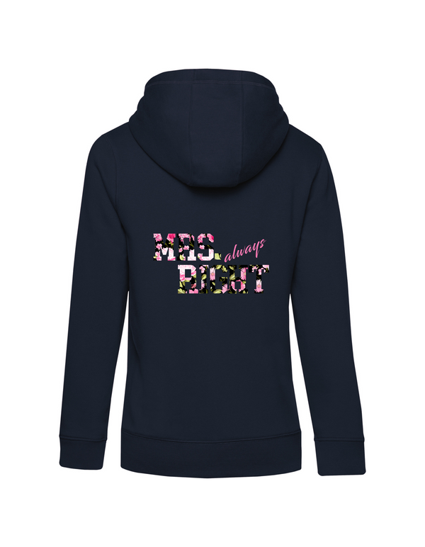 Zip-Hoodie Damen "Mrs. (always) Right"