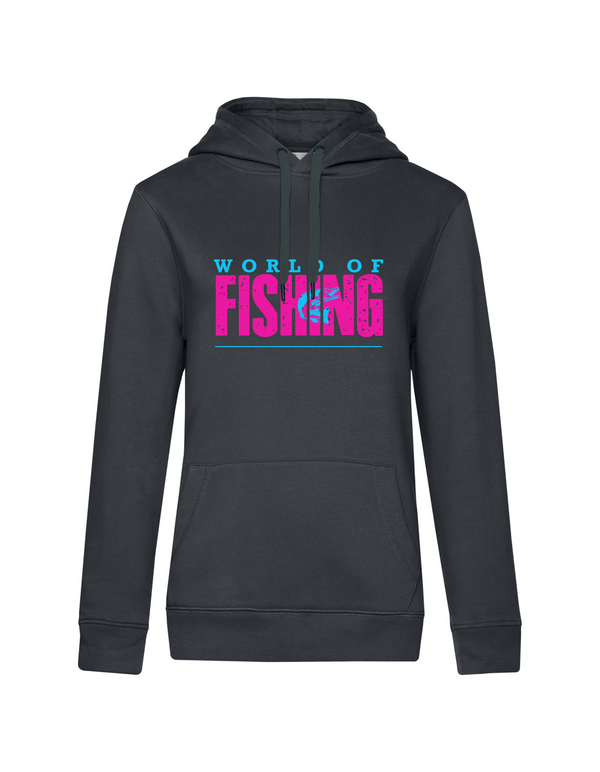 Hoodie Damen "World of Fishing" - Hecht