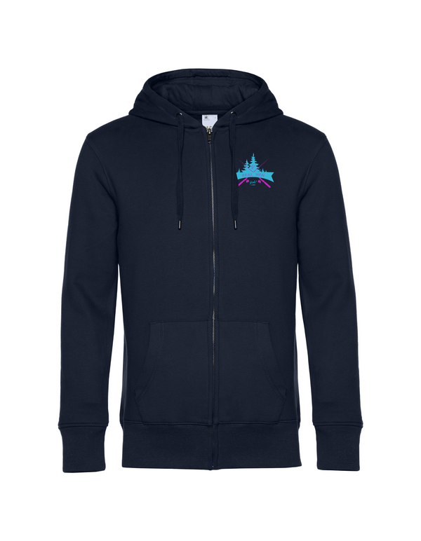 Zip-Hoodie Herren "Real men fish" - Zander