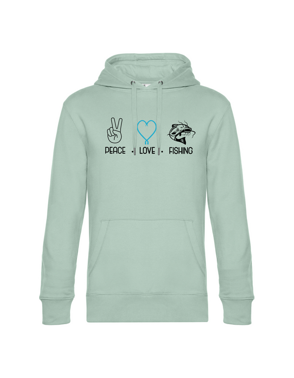 Hoodie Herren "Peace.Love.Fishing" - Wels