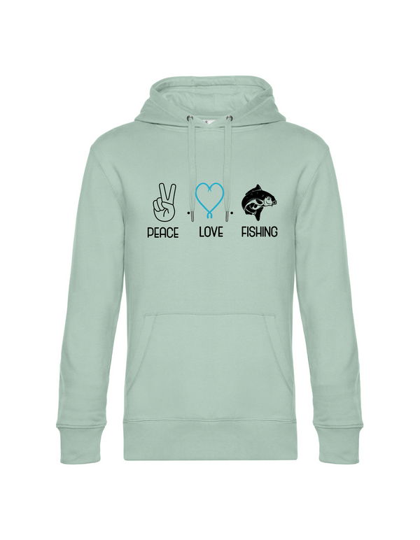 Hoodie Herren "Peace.Love.Fishing" - Karpfen