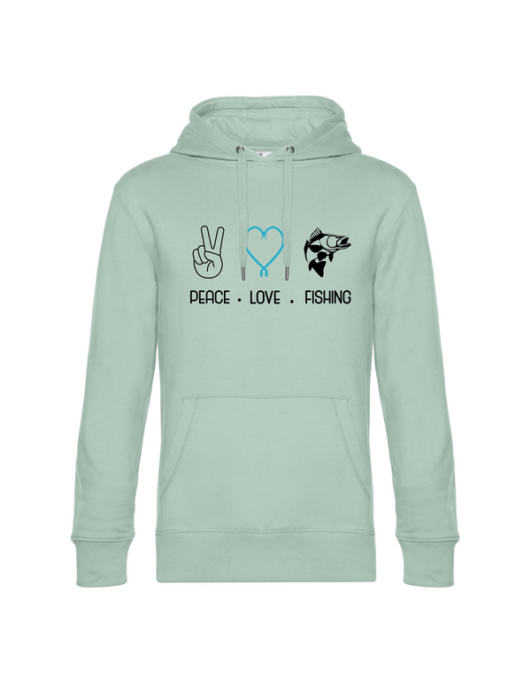 Hoodie Herren "Peace.Love.Fishing" - Zander