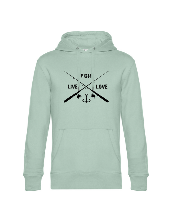 Hoodie men "Live.Love.Fish"