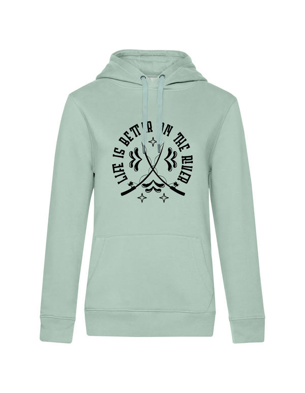 Hoodie Damen "Life is better on the river"