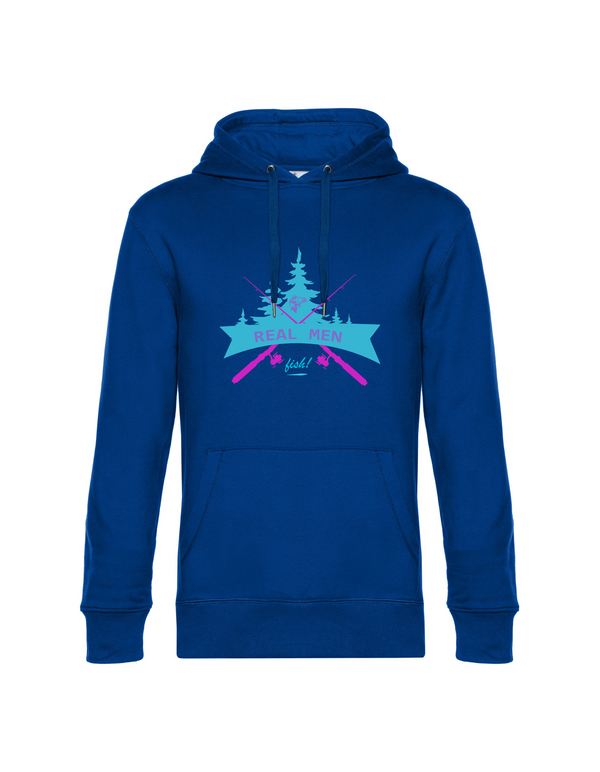 Hoodie Herren "Real men fish" - Zander