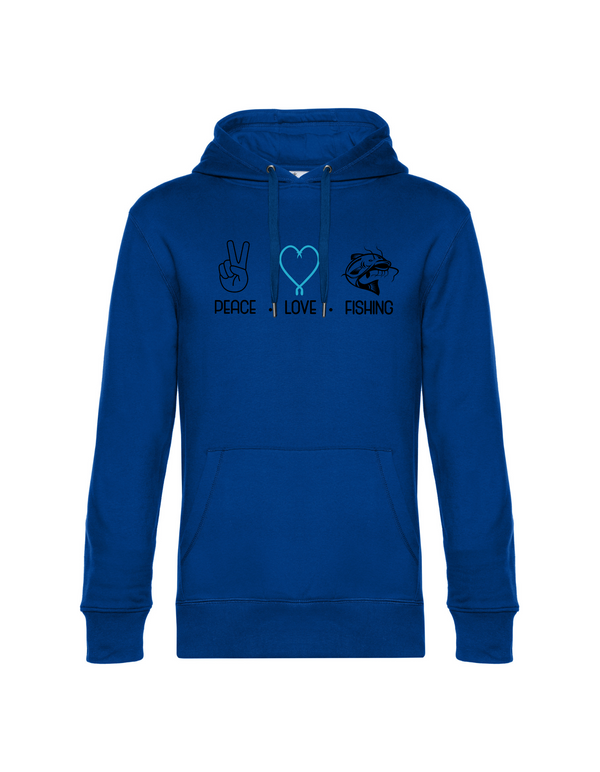 Hoodie Herren "Peace.Love.Fishing" - Wels