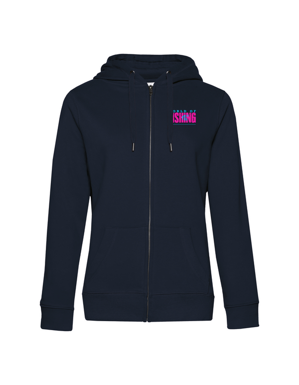 Zip-Hoodie Damen "World of Fishing" - Hecht