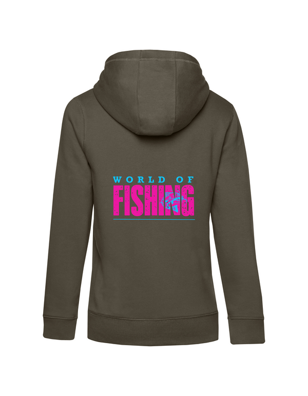 Zip-Hoodie Damen "World of Fishing" - Wels