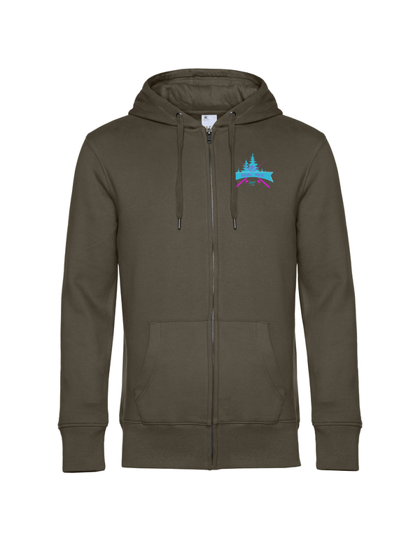 Zip-Hoodie Herren "Real men fish" - Karpfen