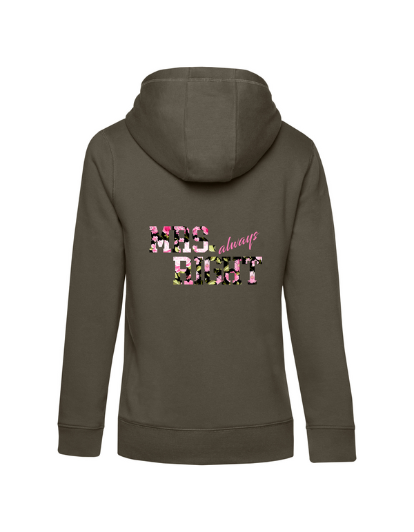 Zip-Hoodie Damen "Mrs. (always) Right"